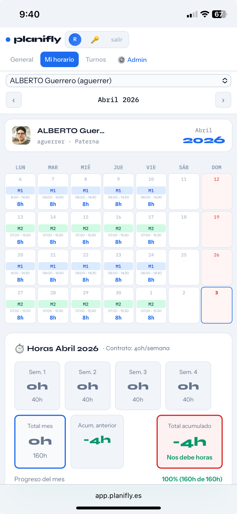 Planifly en móvil